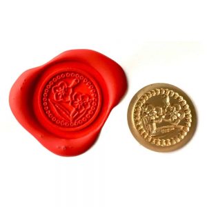 Regalia Store UK 015wax-300x300 Single Wax sealing coin design 015 Masonic Forget Me Not Flower design 