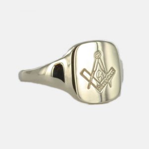 Regalia Store UK 1-176-300x300 9ct Yellow Gold Square and Compass with G Masonic Signet Ring 
