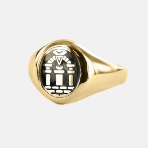 Regalia Store UK 1-190-300x300 Gold Royal Arch Masonic Ring (Black)- Fixed Head  