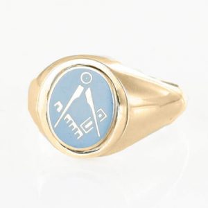 Regalia Store UK 1-302-300x300 Light Blue Reversible 9ct Gold Square and Compass Masonic Ring 
