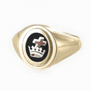 Regalia Store UK 1-380-300x300 Reversible 9ct Gold Royal Black Preceptory Masonic Ring  