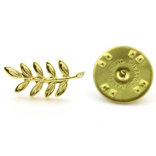 Regalia Pin Gilt Metal Acacia Leaf Masonic Lapel Pin (or Badge) - Regalia Store UK