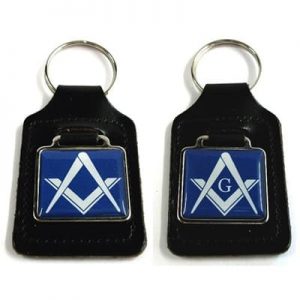 Regalia Store UK 12136masonickeyringbluepair-300x300 Masonic Blue Key Ring (With or Without G)  