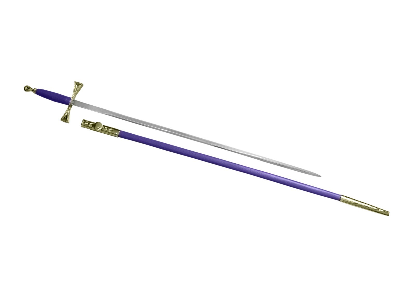 Regalia Store UK Purple-Sword Red Cross Constantine Sword – Gilt & Purple Scabbard  