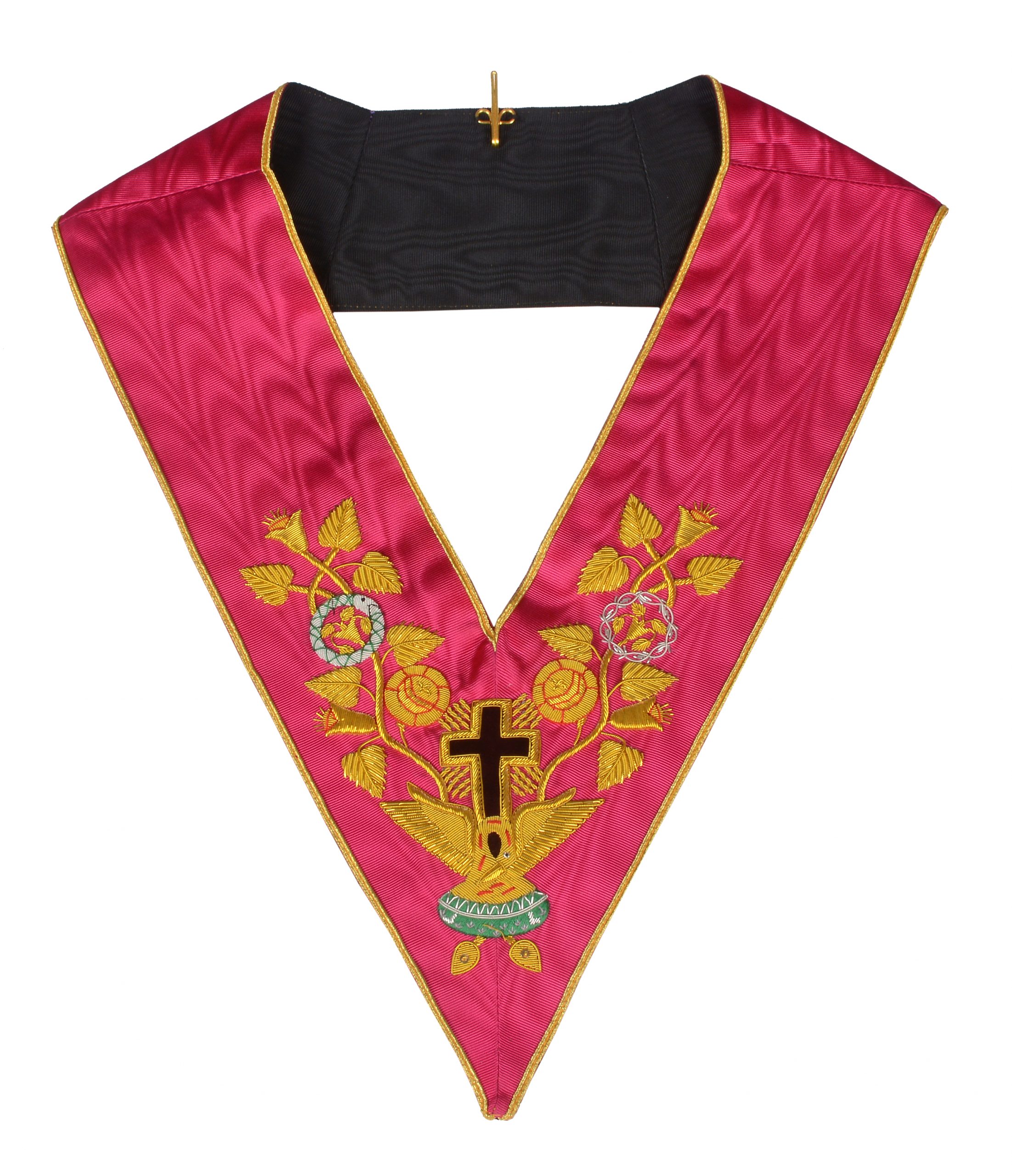 Masonic Rose Croix Silver Gilt And Enamel 18th Degree Collar Jewel, Housed In A Fitted Spencer & Co - Foto 8