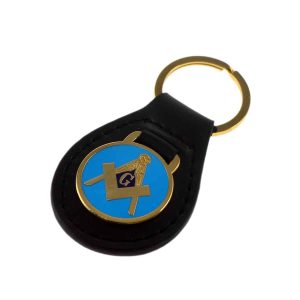 Regalia Store UK dsc_2816-300x300 Keyring Pale Blue Enamel Masonic Key Ring with G letter 