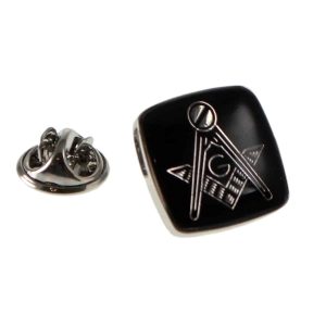 Regalia Store UK xmp003-300x300 Rhodium Plated & Black Masonic with G Lapel Pin Badge 