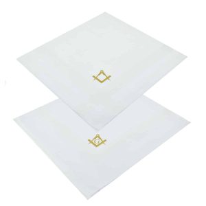 Regalia Store UK xwh002-group-1-300x300 Masonic Gold Design Pocket Handkerchief 