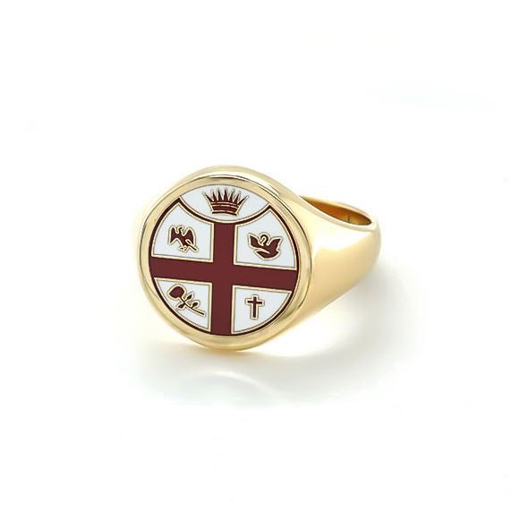 Regalia Store UK 9ct-Yellow-Gold-Irish-Prince-Mason-Rose-Croix-Ring 9ct Yellow Gold Irish Prince Mason Rose Croix Ring  