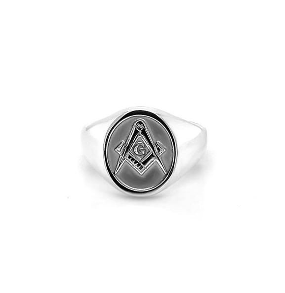 Regalia Store UK Silver-Oval-Head-Craft-Seal-Signet-Ring-g-1 Silver Oval Head Craft Seal Signet Ring  