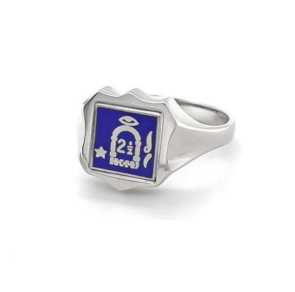 Regalia Store UK Silver-Reversible-Shield-Head-2-12-Degree-Masonic-Ring Silver Reversible Shield Head 2 1/2 Degree Masonic Ring  