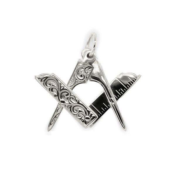 Regalia Store UK 1-10 Silver Plumb, Square & Compass Masonic Folding Pendant  