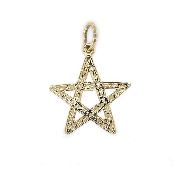 Regalia Store UK 1-6 Large Pentagram Pendant in Gold  