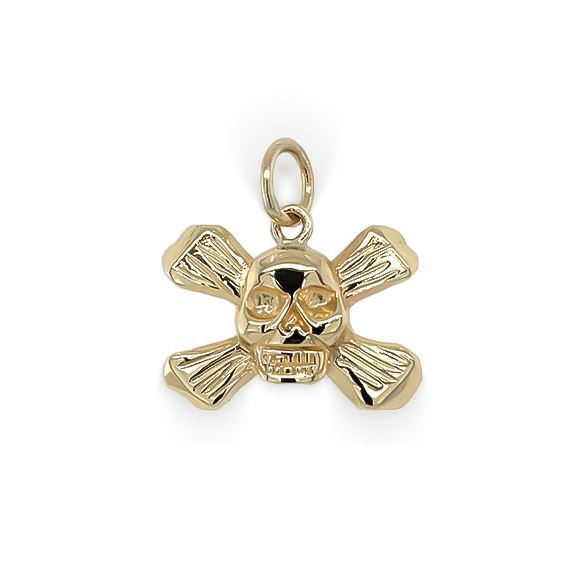 Regalia Store UK 11-2 Skull and Crossbones Pendant in 9ct Gold  