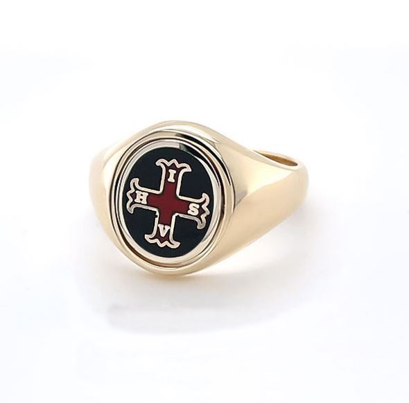 Regalia Store UK 9ct-Gold-Red-Cross-of-Constantine-Masonic-Ring-–-Fixed-Head-1 9ct Gold Red Cross of Constantine Masonic Ring – Fixed Head  