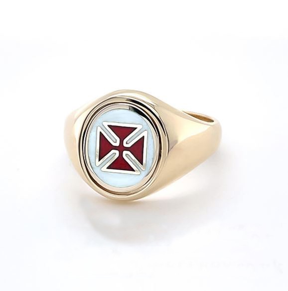 Regalia Store UK 9ct-Gold-Reversible-Knights-Templar-PD-EP-Masonic-Ring-plain 9ct Gold Reversible Knights Templar PD EP/VD SA Masonic Ring  