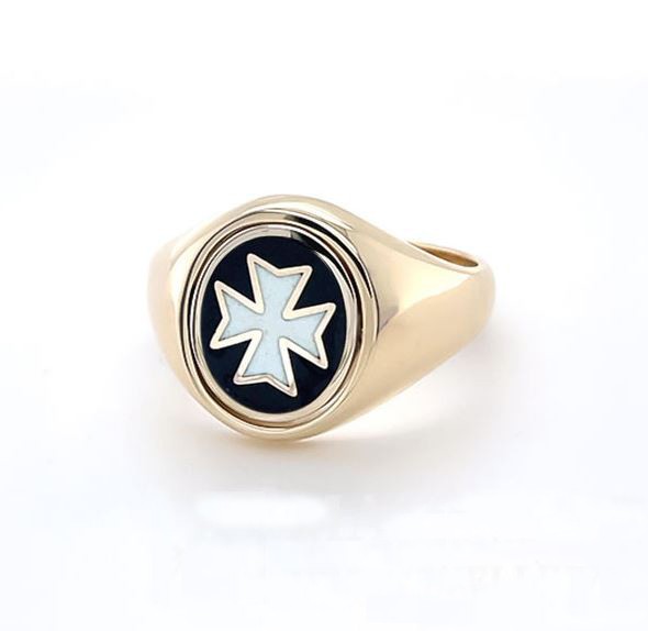 Regalia Store UK 9ct-Gold-Reversible-Knights-of-Malta-Masonic-Ring 9ct Gold Reversible Knights of Malta Masonic Ring  