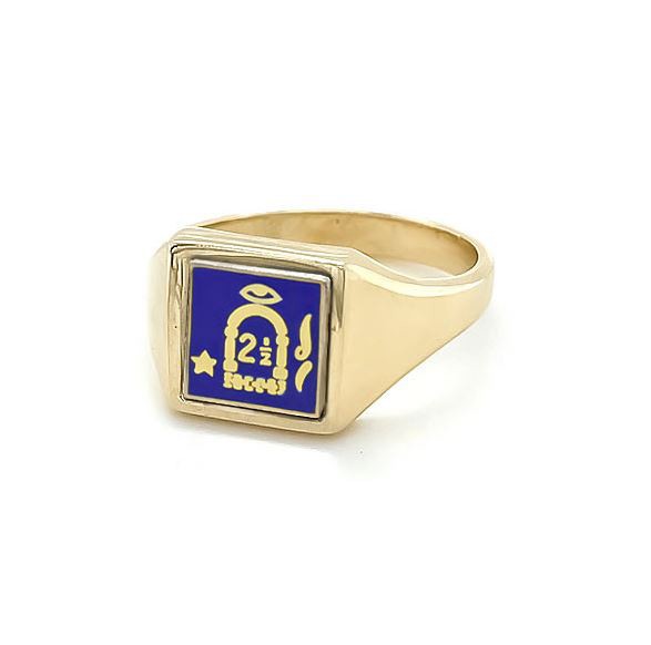 Regalia Store UK 9ct-Gold-Reversible-Square-Head-2-12-Degree-Masonic-Ring 9ct Gold Reversible Square Head 2 1/2 Degree Masonic Ring  