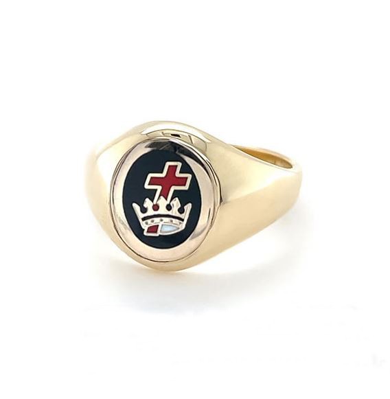 Regalia Store UK 9ct-Gold-Royal-Black-Preceptory-Masonic-Ring-Fixed-Head 9ct Gold Royal Black Preceptory Masonic Ring- Fixed Head  