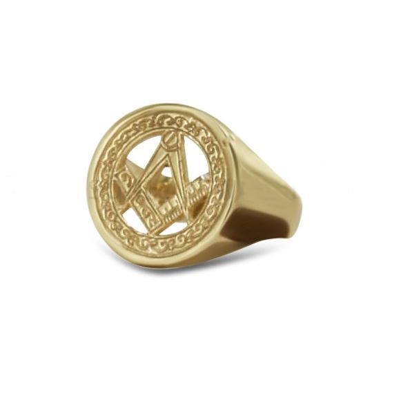 Regalia Store UK 9ct-Yellow-Gold-Masonic-Signet-Ring-–-Square-Compass 9ct Yellow Gold Masonic Signet Ring – Square & Compass  