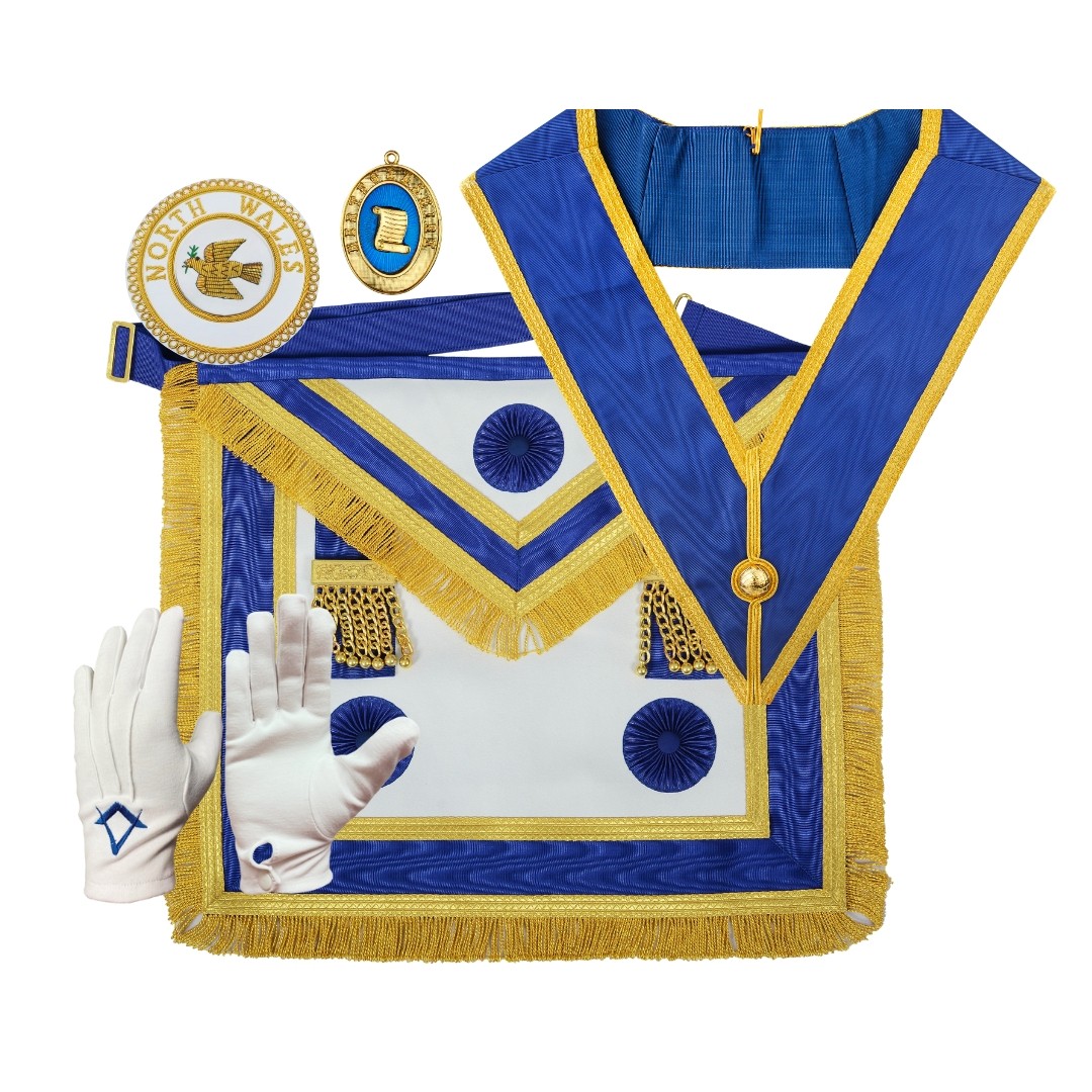 Regalia Store UK Craft-Provincial-Fulldress-Regalia-Set-Rossetes-1-1 Craft Provincial Full Dress Regalia Package (Apron with Rosettes)  