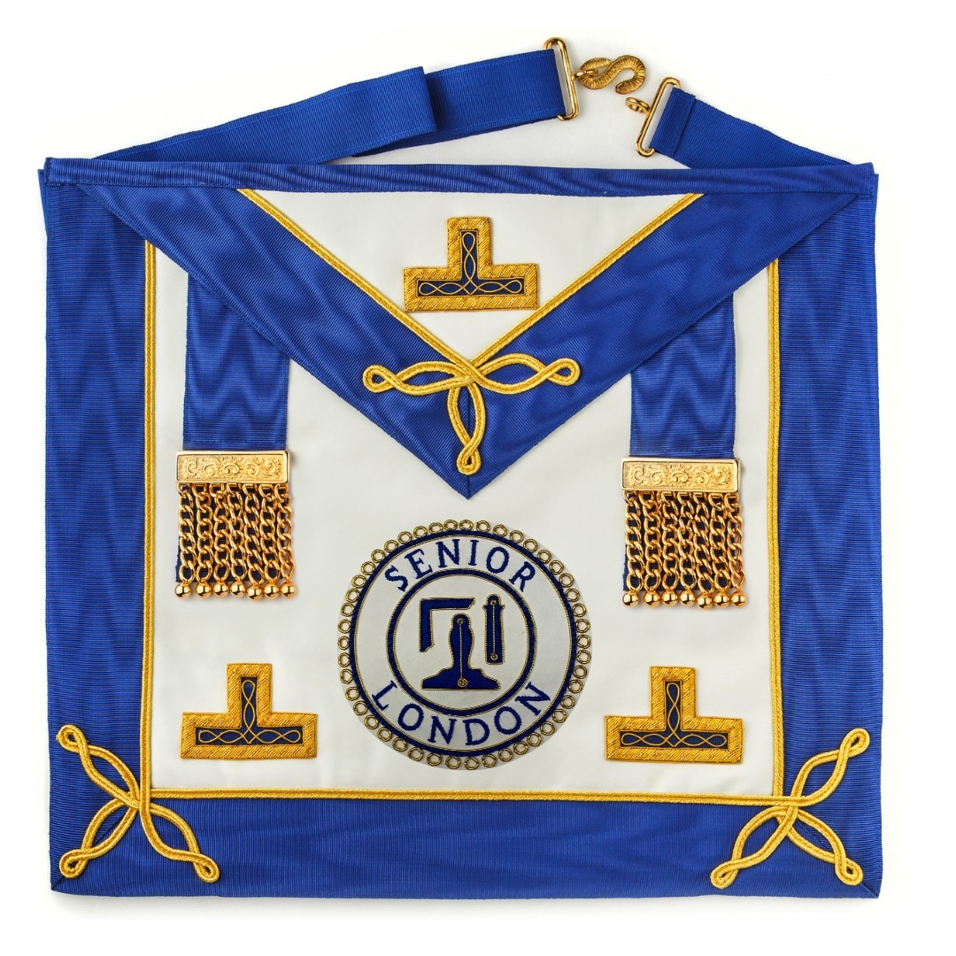 Regalia Store UK Craft-Provincial-Senior-London-Grand-Rank-UD-Apron-Badge Craft Provincial Senior London Grand Rank Undress Apron & Badge  