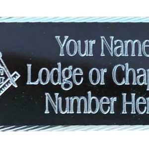 Personalised MP2 Black Diamond Cut Masonic Crest & G Case Plate