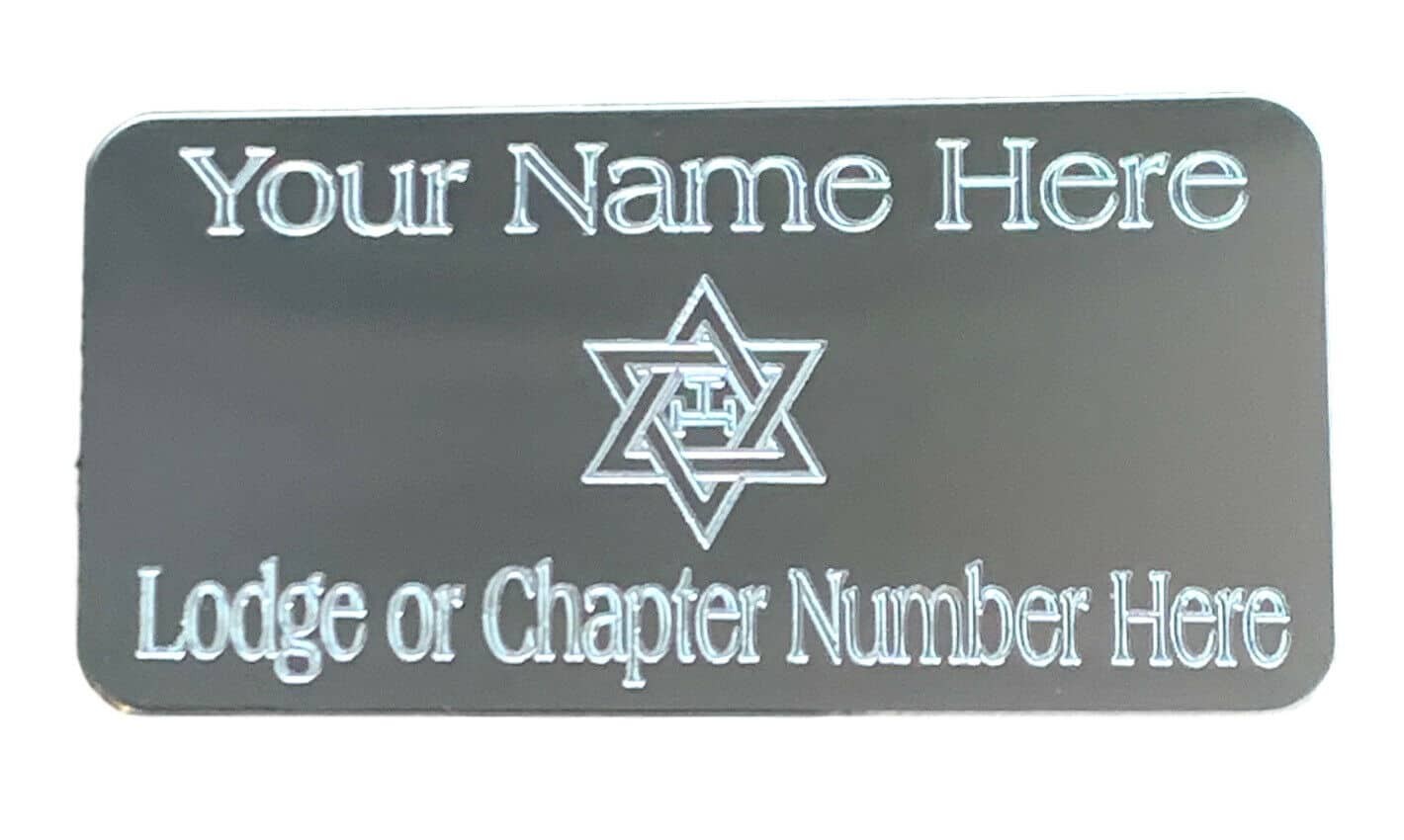 Regalia Store UK MP34S (MP34) 50 Mm X 25 Mm Personalised Masonic Royal Arch Silver/Gold Case Plate  