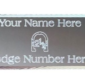 (MP47) 55mm x 25mm Personalised Orange Lodge Order Diamond Cut Silver Case Plate