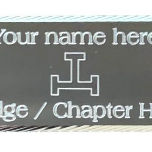 (MP41) 55 Mm X 25 Mm Personalised Royal Arch Tau Diamond Cut Gold/Silver Case Plate